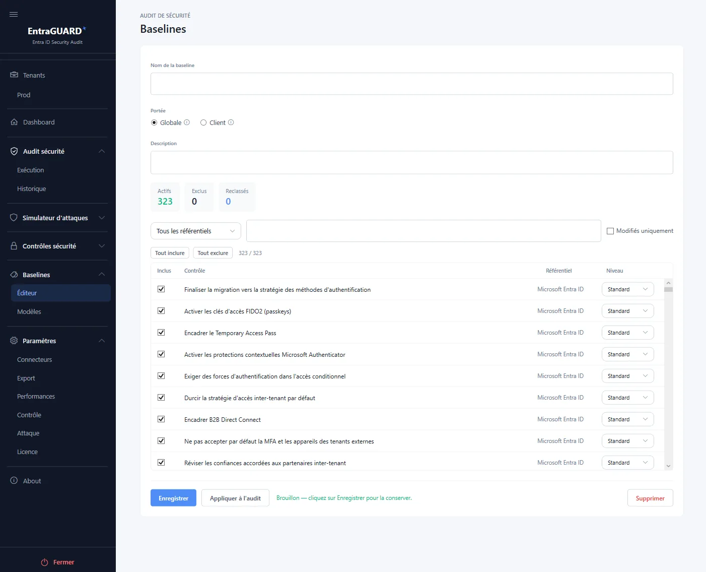 Baselines and framework templates (CIS, CMMC, ISO) — EntraGUARD