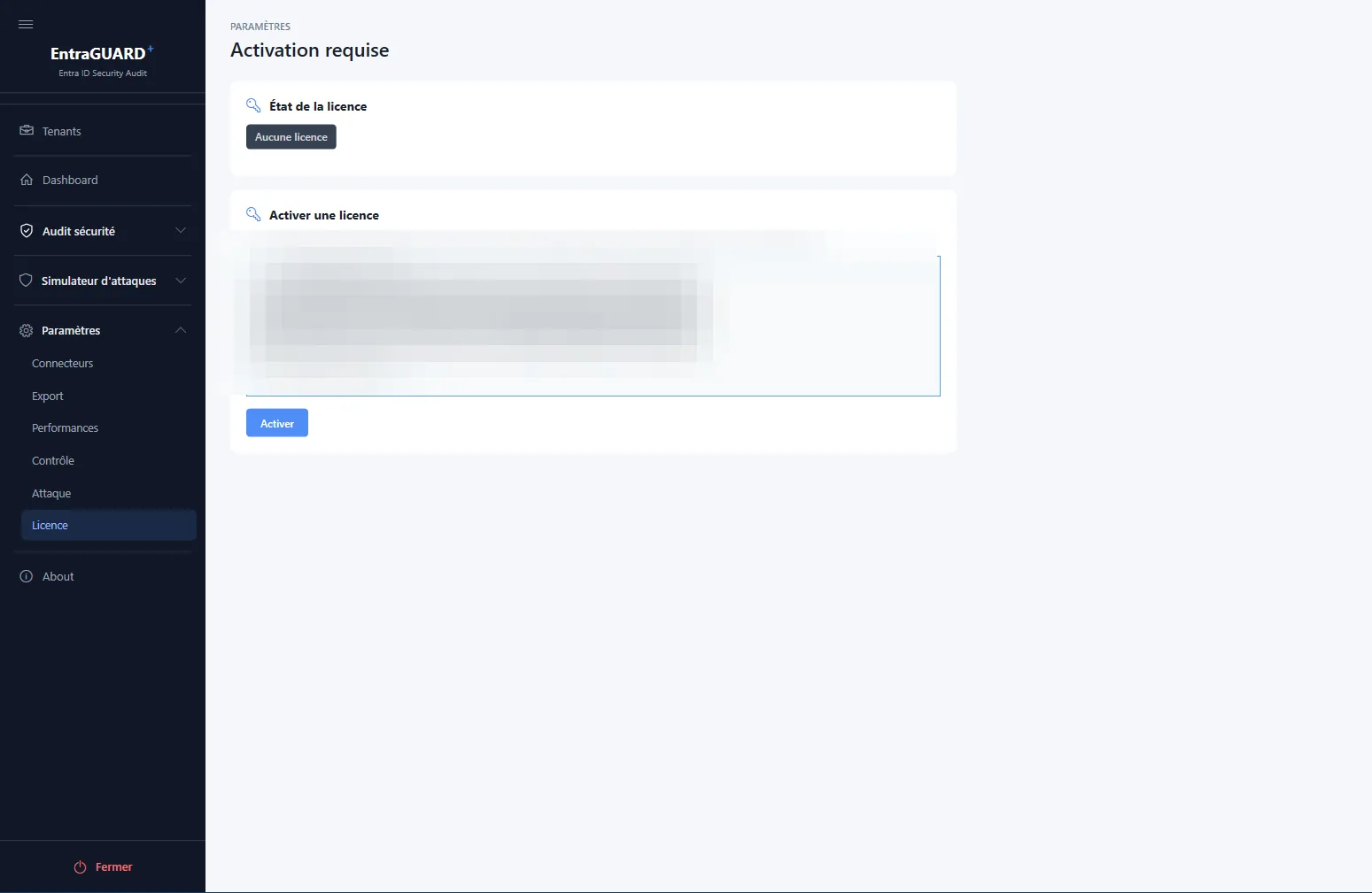 Licence keys and tenant limits — EntraGUARD