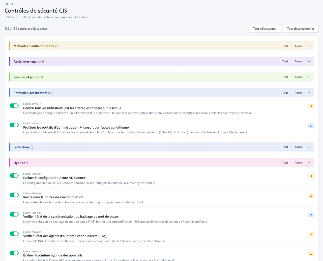 The 318-control catalog, unique IDs and framework mappings — EntraGUARD